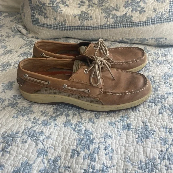 Sperry Men’s Billfish 3-Eye Top Sider Leather Boat Shoe Cognac Size 11 - Picture 4 of 9
